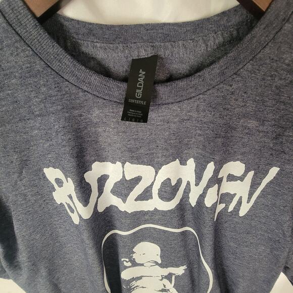 Buzzoven band t shirt size large Buzzov.en heather gray - Picture 2 of 2
